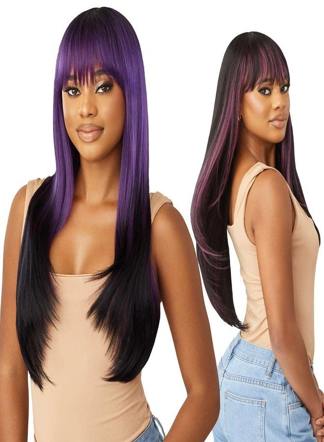 Outre Wigpop Synthetic Full Wig - Style Selects - Konnor (OFF BLACK 1B) - Image 1