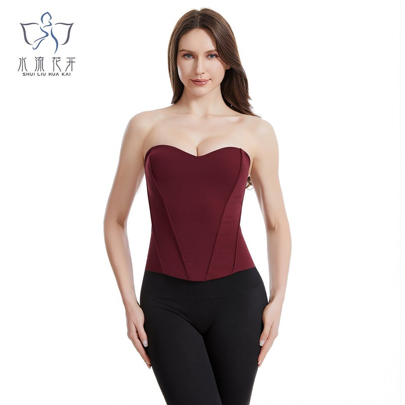 Strapless Corset Shapewear for Wedding Dress Party Prom Women Sleeveless Underbust Bustier XS - Image 2
