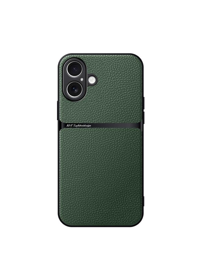 S-TOP Case For iPhone 16 Litchi Leather Magnetic Full Coverage Shockproof Phone Case - Image 1