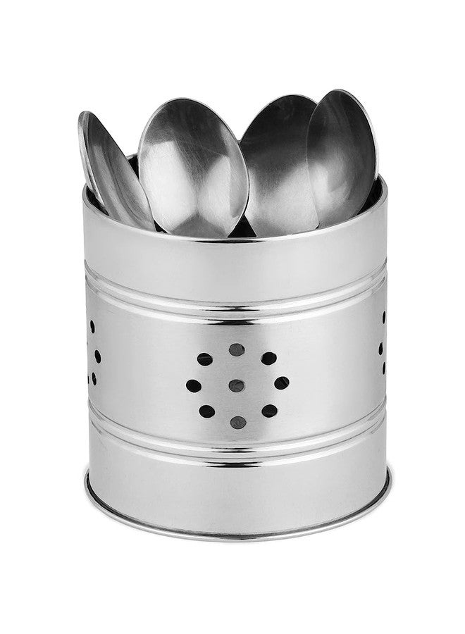 AG Enterprises Stainless Steel Spoon Holder Spoons Stand chammach Stand Spoon Holder for Kitchen Cutlery Holder Spoon Stand Spoon Rack Spoon Stand for Kitchen (12 x 10) (Design -3) - Image 2