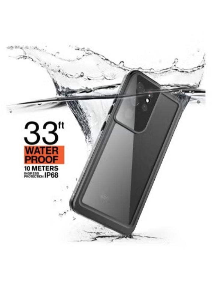 Galaxy S21 Ultra Waterproof Case Built-in Screen Full-Body Protector with Floating Strap IP68 Waterproof Case for Galaxy S21 Ultra 6.8 inch Case