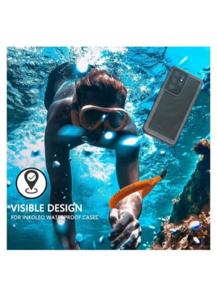 Galaxy S21 Ultra Waterproof Case Built-in Screen Full-Body Protector with Floating Strap IP68 Waterproof Case for Galaxy S21 Ultra 6.8 inch Case