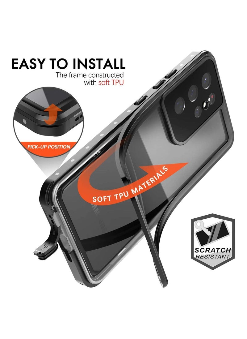 Generic - Galaxy S21 Ultra Waterproof Case Built-in Screen Full-Body Protector with Floating Strap IP68 Waterproof Case for Galaxy S21 Ultra 6.8 inch Case - Image 1