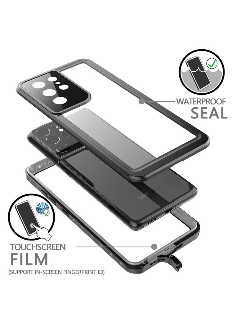 Generic - Galaxy S21 Ultra Waterproof Case Built-in Screen Full-Body Protector with Floating Strap IP68 Waterproof Case for Galaxy S21 Ultra 6.8 inch Case - Image 1