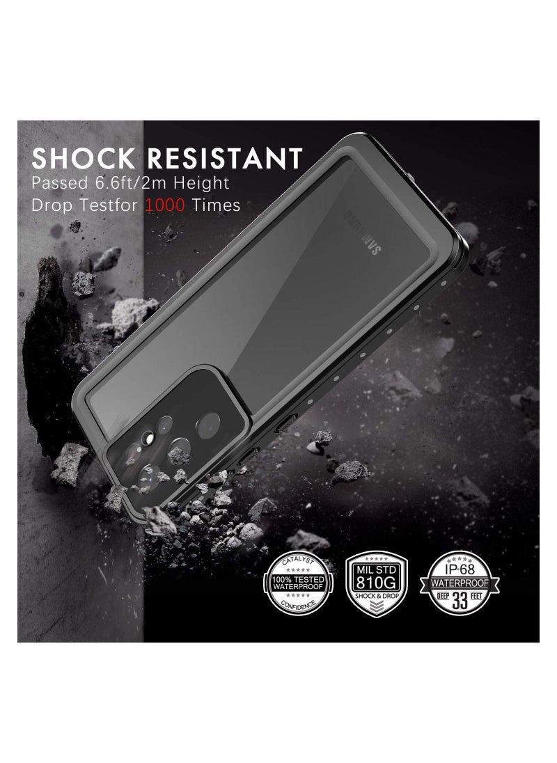 Generic - Galaxy S21 Ultra Waterproof Case Built-in Screen Full-Body Protector with Floating Strap IP68 Waterproof Case for Galaxy S21 Ultra 6.8 inch Case - Image 1