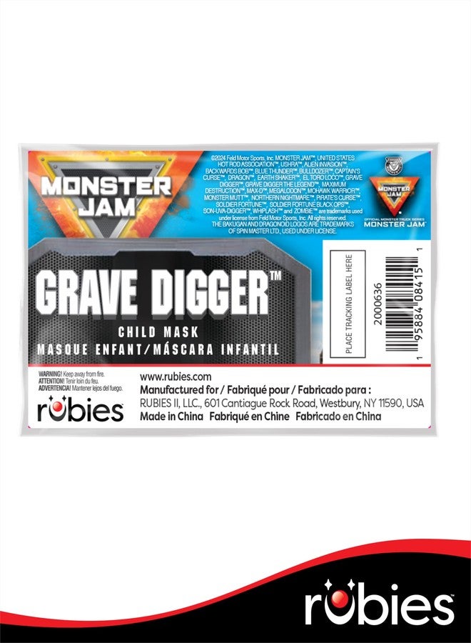 Rubies Monster Jam: Grave Digger Half-Mask for Kids, Boy's No Size - Image 3