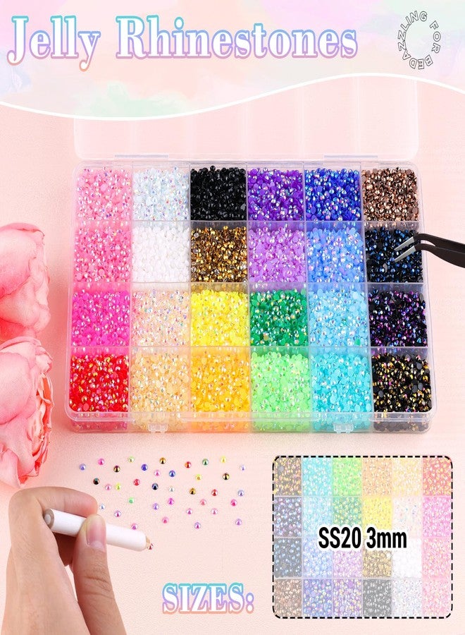 BELLEBOOST 24000 Pieces Resin Rhinestones with Jewelry Glue B7000 for Crafts, Multicolor 3mm Non-Iron on Gems, Dazzling Crystal for Crafts, Clothes, Cups, - Image 2