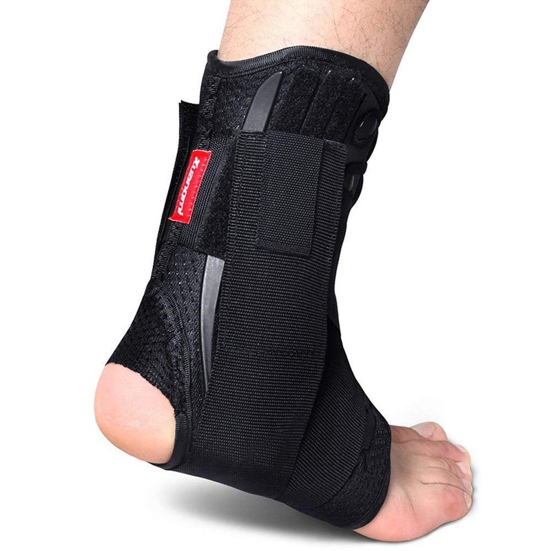 Kuangmi Ankle Brace Stabilizers Adjustable Ankle Support for Sports Protect Sprained Ankle Ligament Damage Injury Recovery 1 Piece XL