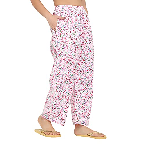 CIERGE Women's Cotton Casual Style Printed Pyjama/Track Pant Lower (Pink & Green; Free Size) Pack Of 2 Relaxed - Image 4