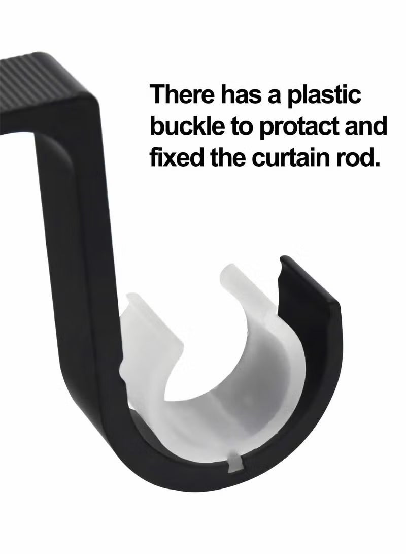 2 Pcs Heavy Duty Double Curtain Rod Ceiling Brackets - Versatile Metal Holders for Bothway Curtain Styles, Ideal for Home Decor and Multiple Applications.（White） - Image 3