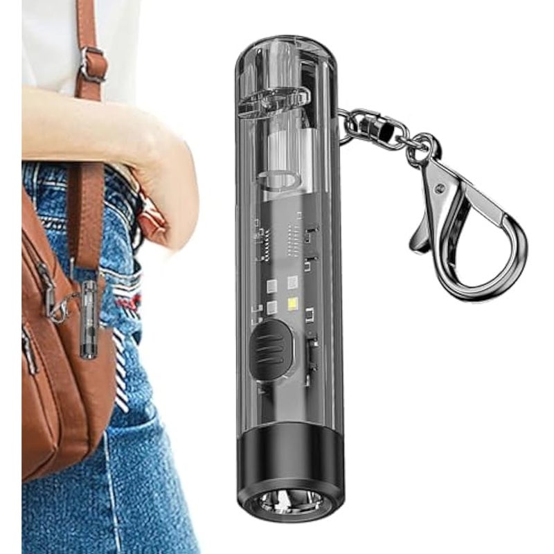 Led Flashlight Keychain, Rugged Mini Rechargeable Pocket Flashlight, 2000 Lumens Keychain, Led Keychain Torch Camping Lantern for Outdoors Illumination, Hiking, Emergency - Image 1