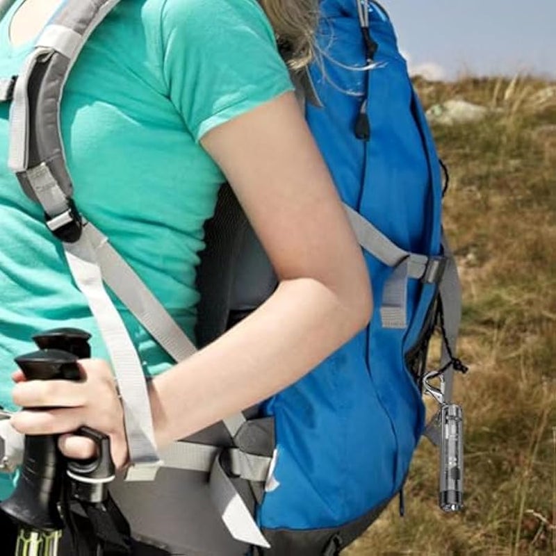 Led Flashlight Keychain, Rugged Mini Rechargeable Pocket Flashlight, 2000 Lumens Keychain, Led Keychain Torch Camping Lantern for Outdoors Illumination, Hiking, Emergency - Image 2