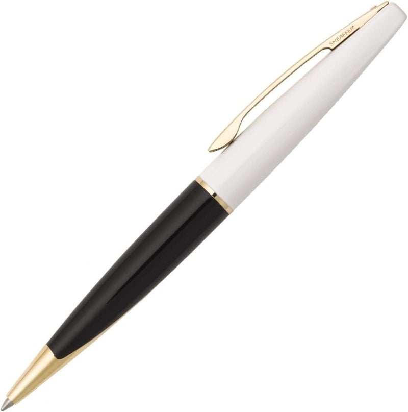 Sheaffer Taranis Aerodynamic Power Sleek Style and Patentpending Gripping Section Stormy White and 22KT Gold Trim Accent Ballpoint Pen - Image 1