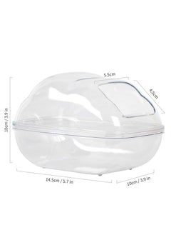 BUCATSTATE Hamster Sand Bath Container Large Hamster Toilet With Scoop Set Dust Bust Accessories For Small Animals (Transparent, Medium)  - Image 5