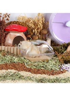 BUCATSTATE Hamster Sand Bath Container Large Hamster Toilet With Scoop Set Dust Bust Accessories For Small Animals (Transparent, Medium)  - Image 4
