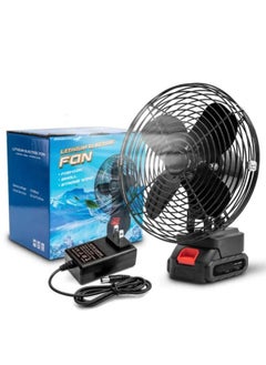 Generic 21V 8inch Portable Outdoor Jobsite Cordless Fan with Lithium Battery Indoor and Outdoor Fans Operated  - Image 1