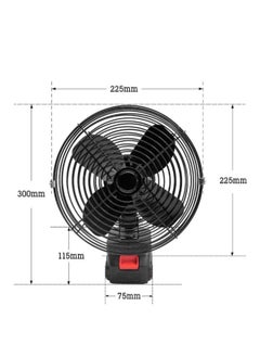 Generic 21V 8inch Portable Outdoor Jobsite Cordless Fan with Lithium Battery Indoor and Outdoor Fans Operated  - Image 2