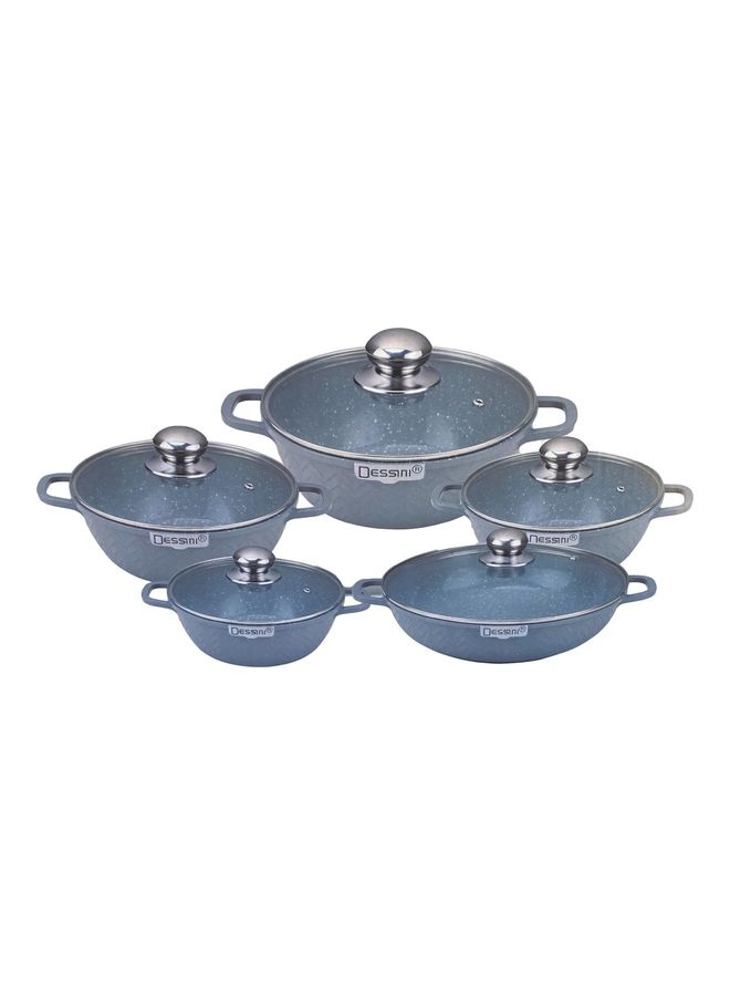 DESSINI 10-pieces Granite Cookware Set Grey - Image 1