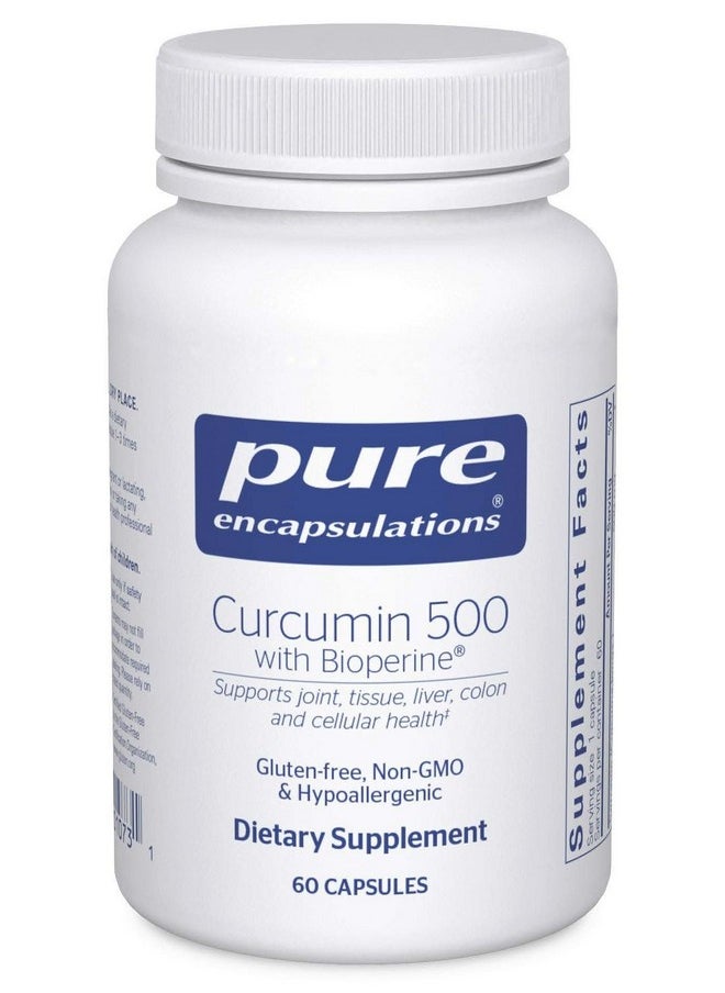 Pure Encapsulations - Curcumin 500 With Bioperine Antioxidant Supplement To Support Joints Tissue Liver Colon & Cellular Health* With Turmeric Curcumin & Bioperine 60 Capsules - Image 1