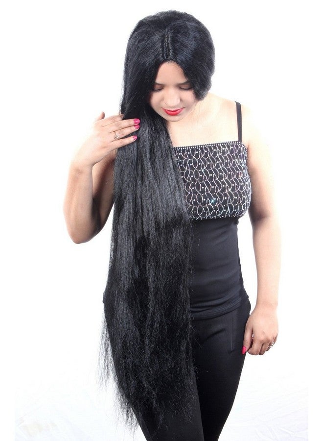 ريتزكارت باروكة شعر هندية طويلة مستقيمة للنساء من ريتزكارت، 32 بوصة، أسود، - Image 2