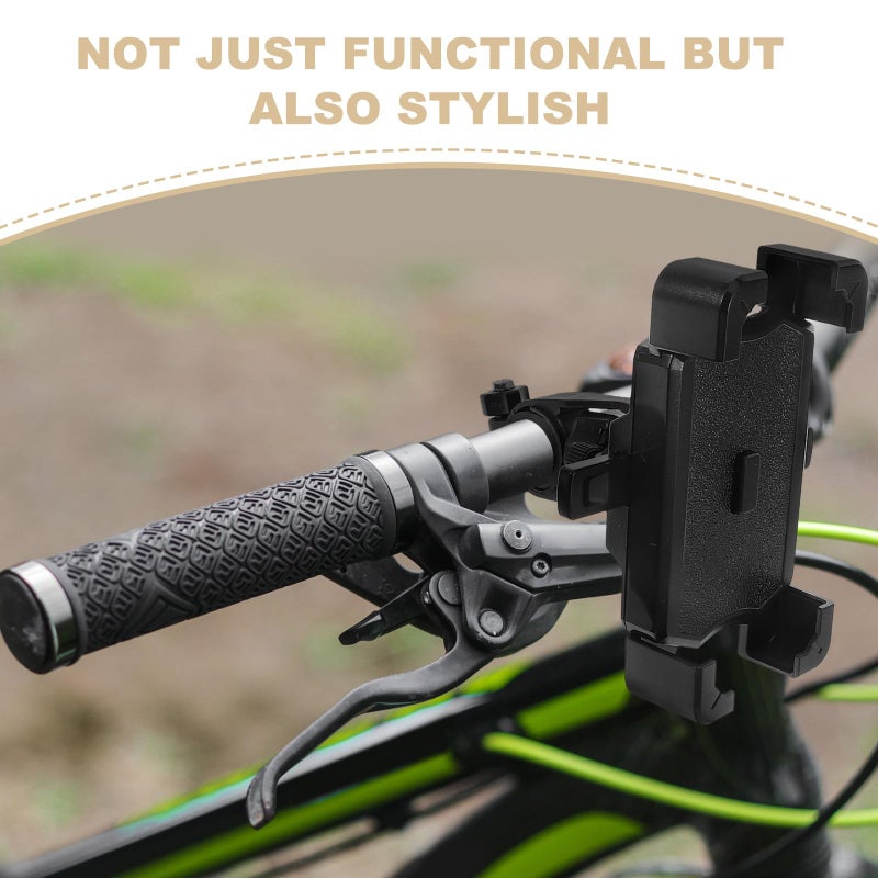 Universal Motorcycle Phone Holder Adjustable Handlebar Mount Shockproof Black Sunshade - Image 4
