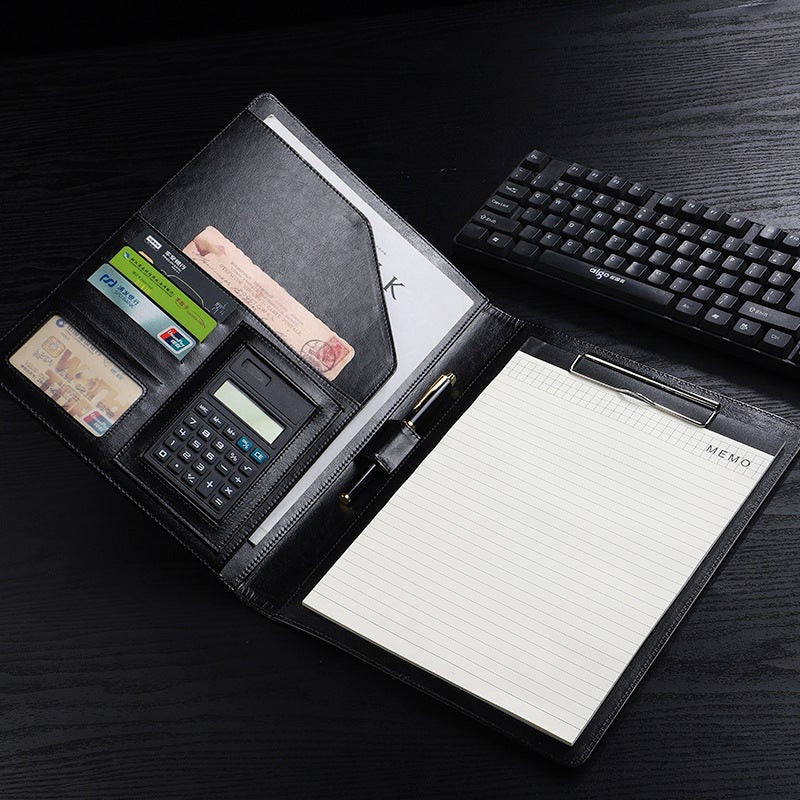A4 Folder Multi-Function Folder Talk About Contract Folder Leather Manager Clip Board Clip Business Meeting Sales Clip Pad - Image 4