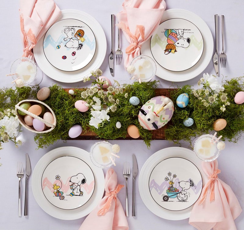 LENOX مجموعة أطباق زينة من 4 قطع لينوكس 895684 بيونتس عيد الفصح سنوبي، أدوات مائدة ربيعية - Image 3