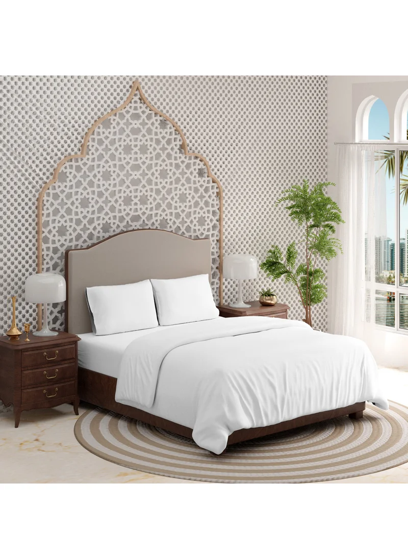 حس اللون Color Sense 200 TC Duvet Cover Set Super King White