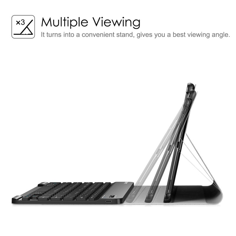 FINTIE Keyboard Case for Samsung Galaxy Tab S5e 10.5 2019 Model SM-T720/T725/T727, Slim Stand Cover w/Detachable Wireless Bluetooth Keyboard, Black - Image 4