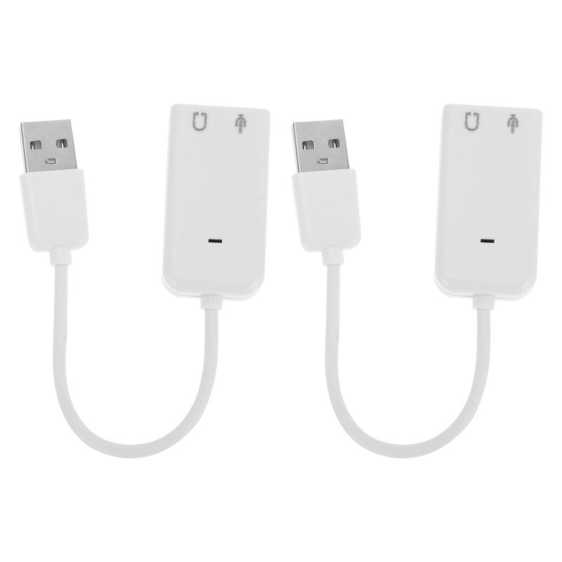 2pcs Laptop USB Sound Card Laptop External Sound Card Audio Sound Card Adapter - Image 1