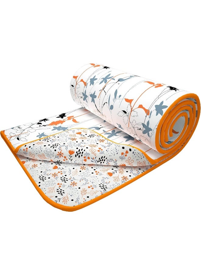 Story@Home Story@Home Cotton 100% Cotton Reversible Dohar Single bed AC summer/blanket/quilt Single (Grey and Yellow, 86" x 56")  - Image 1