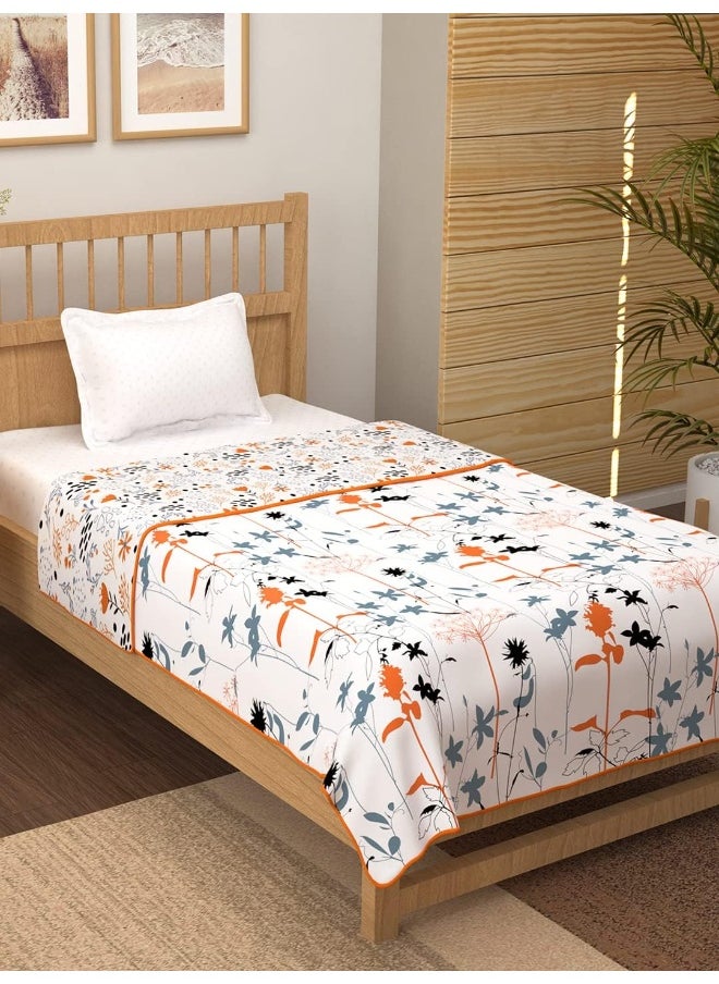 Story@Home Story@Home Cotton 100% Cotton Reversible Dohar Single bed AC summer/blanket/quilt Single (Grey and Yellow, 86" x 56")  - Image 3