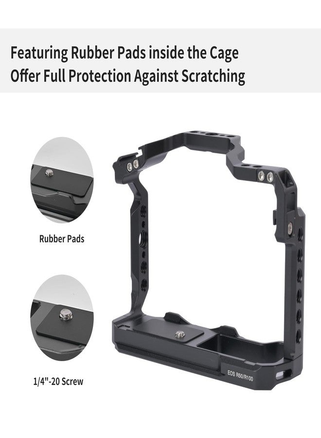 FUGASUN EOS R100 EOS R50 Camera Cage, EOS R50 EOS R100 Cold Shoe Cage for Canon EOS R100/R50 Camera - Image 2