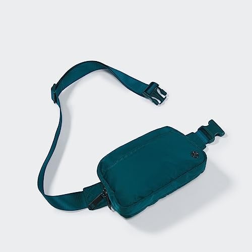 Pander Everywhere Belt Bag for Women, 5 Zipper Pockets Nylon Crossbody Fanny Pack Purse (Teal Blue) - Image 2