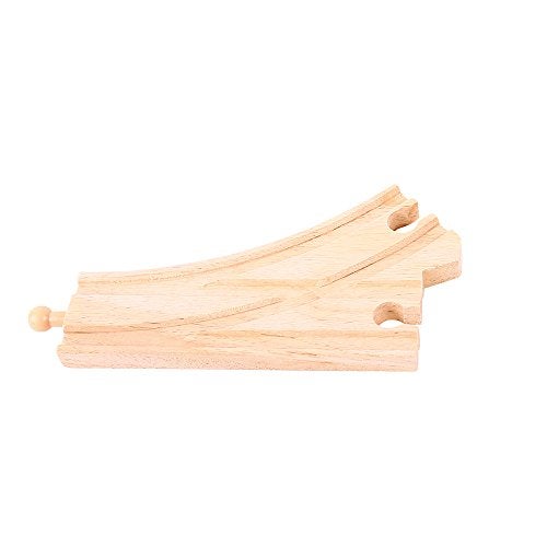 Bigjigs Rail نقاط منحنية من بيج جيس ريل (عبوة من 2) - متوافقة مع العلامات التجارية الرئيسية الأخرى للسكك الحديدية الخشبية - Image 4
