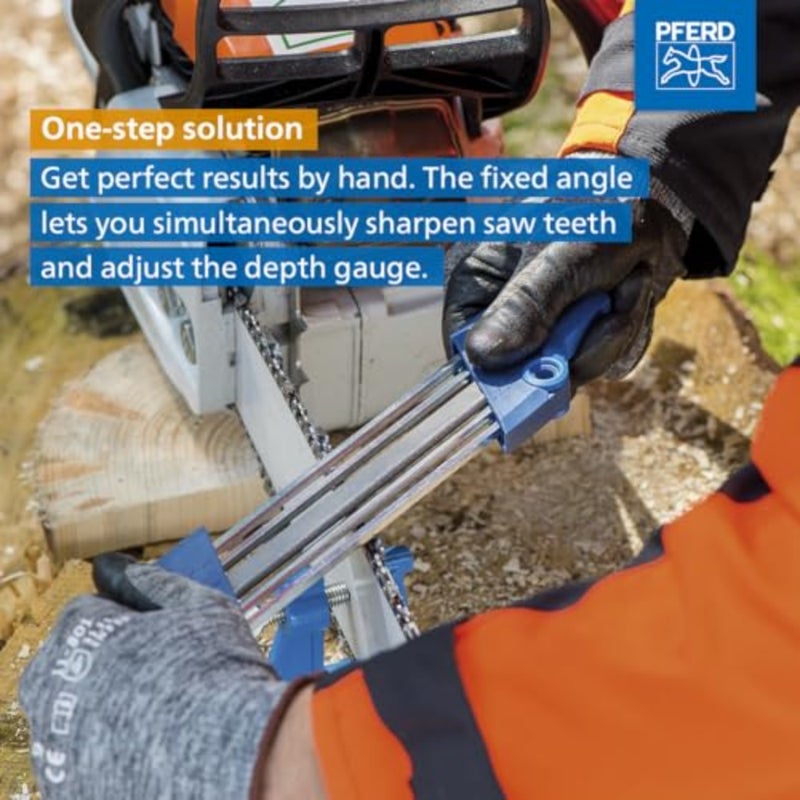 Pferd 11098048 Chain Saw Sharpener, Silver/Blue - Image 5