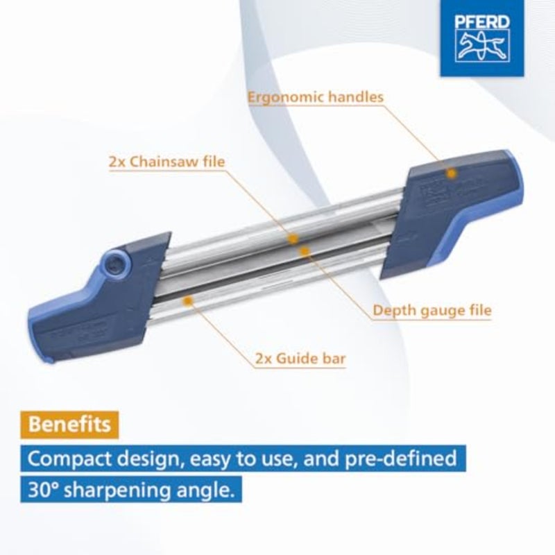 Pferd 11098048 Chain Saw Sharpener, Silver/Blue - Image 3