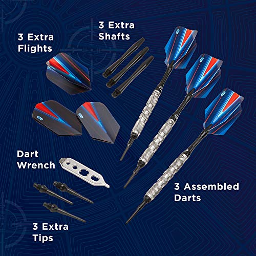 Viper by GLD Products Sidewinder 80% Tungsten Soft Tip Darts, Coarse Knurling, 18 Grams,Silver,21-3226-18 - Image 5