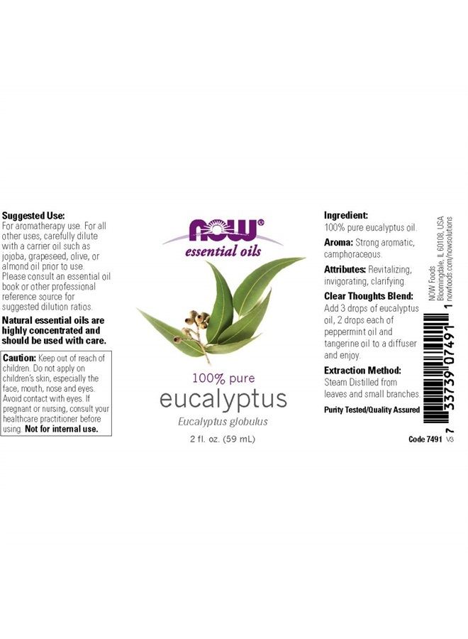 now Eucalyptus Essential Oil, 2 Fl Oz (1 Count) - Image 2