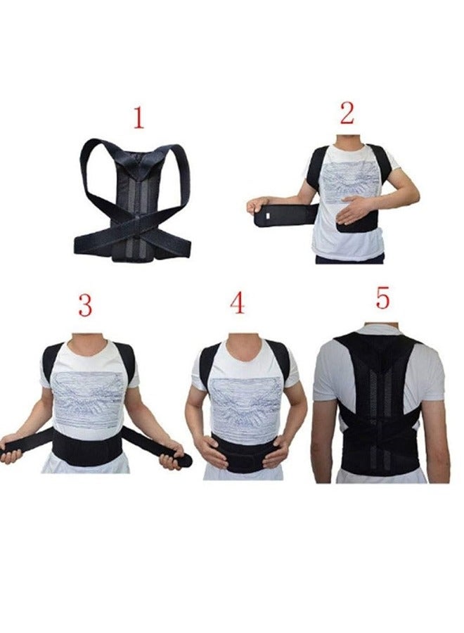 حزام الظهر مقاس XXL المصحح  للرجال والنساء مزود  بدعامة خلفية قابلة للتعديل لتخفيف الام الظهر وانحنائه العمود الفقري - Image 3