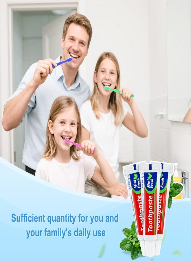 Zhjianup 30 Tubes Bulk Travel Size Mini Toothpaste, 0.176oz Disposable Mint Flavor Pocket Teeth Paste Small Essential Toothpaste for Travel, Home/Hotel/Guests/Charity/Homeless/Camping Oral Care (Single Use - Image 3