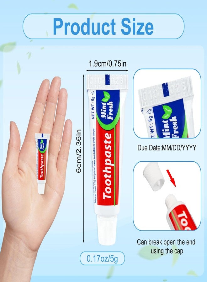 Zhjianup 30 Tubes Bulk Travel Size Mini Toothpaste, 0.176oz Disposable Mint Flavor Pocket Teeth Paste Small Essential Toothpaste for Travel, Home/Hotel/Guests/Charity/Homeless/Camping Oral Care (Single Use - Image 2