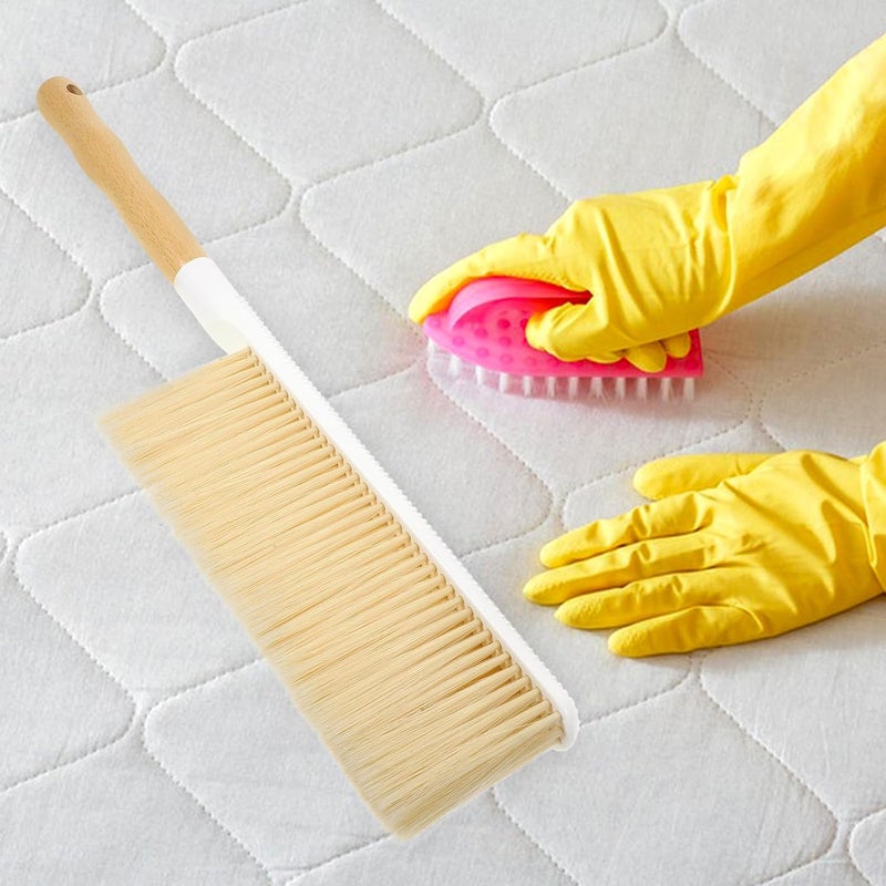 Beech Wood Long Handle Soft Bristle Dusting Brush for Bed Cleaning Indoor Sweeping Sofa Carpet Dust Remover Handheld Broom - Image 4