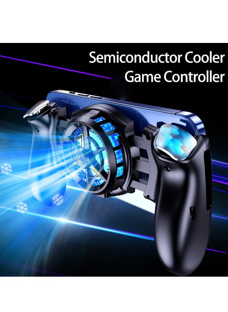 Beauenty Phone Game Grip, Semiconductor, Adjustable Mobile Controller Handle Holder with Colorful Light Effect, Fan Cooling, for Android , iOS  - Image 2