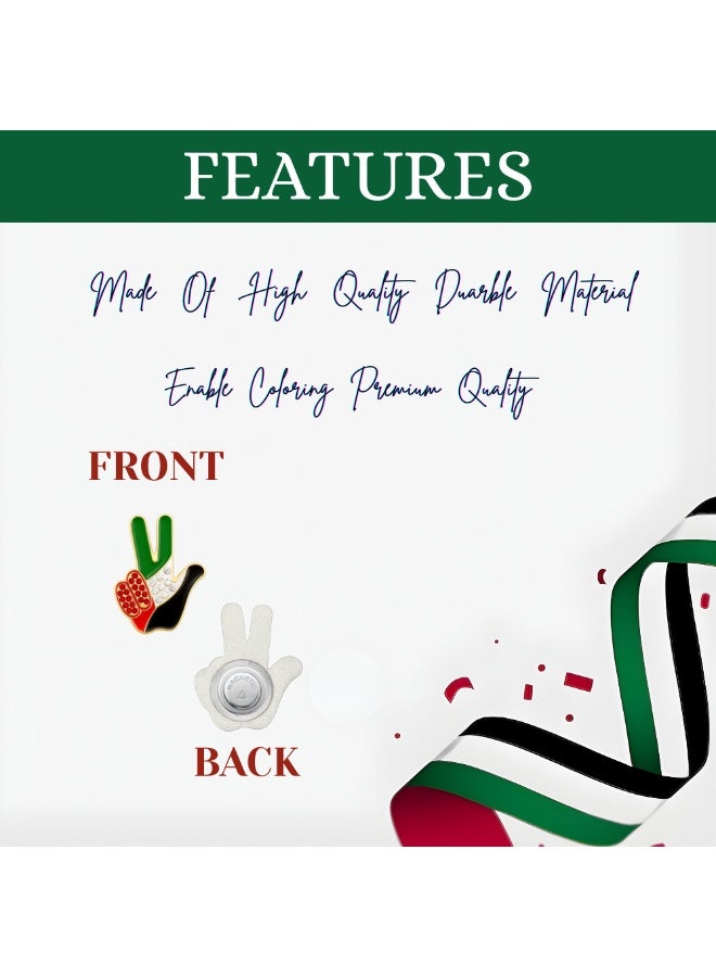 PRINTSHOP4ME UAE National Day Badges Lapel Pins For Celebrating UAE National Day Spirit Of Union Badges For Men,Women,Kids - Image 3