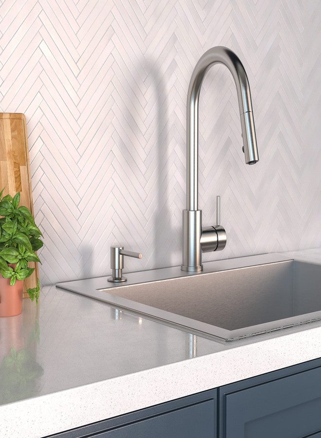 KEENEY K613BN Modern Kitchen Soap and Lotion Dispenser, Brushed Nickel - Image 4