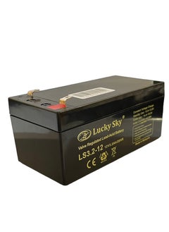 Lucky Sky Battery 12V 3.2Ah high-performance rechargeable sealed lead acid battery is a reliable and long-lasting power source for a wide range of applications.  - Image 3