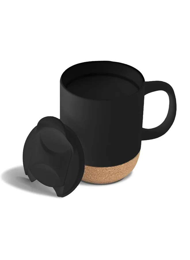 Share the Love LUCCA - Giftology Ceramic Mug with Cork and Lid - Black