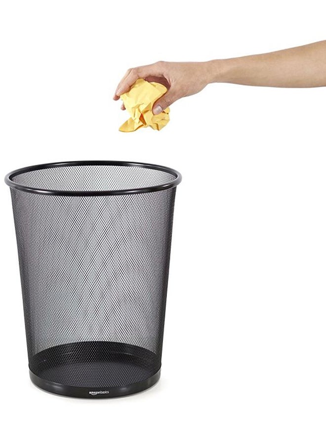 Royalford 10L Mesh Waste Bin 24X26Cm Black - Image 2