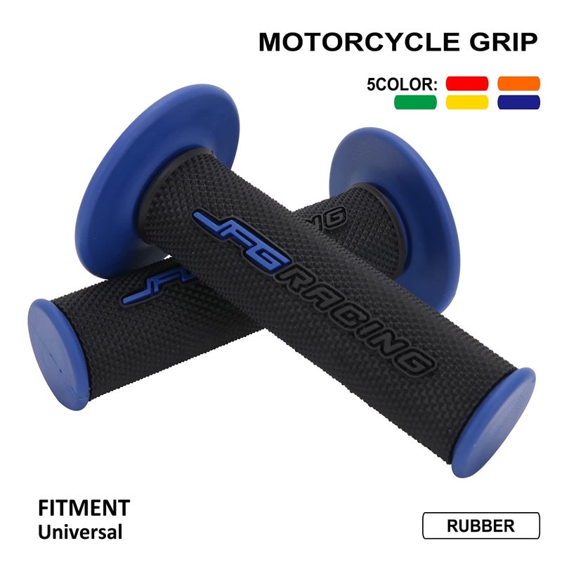 Generic JFG RACING Dirt Bike Grips 7/8” Motorcycle Grip ATV Handlebar Grips Universal for TTR50 125 230 250 SSR125 TW200 YZ250 450 YFZ450 YZF450 PW50 80 WR250 450 Dirt Pit Bike ATV Enduro Supermoto - Blue  - Image 2